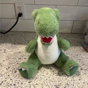Pottery Barn kids green dinosaur light up plush with video!
